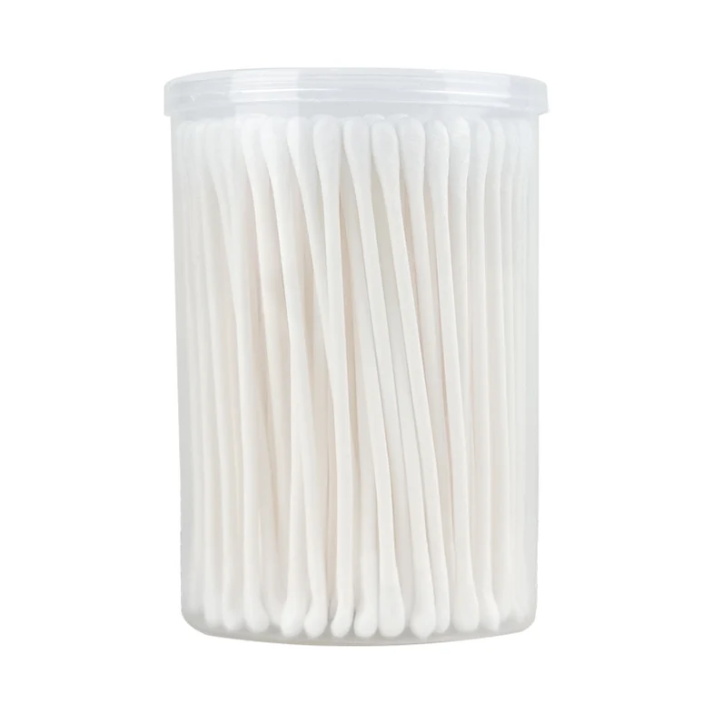 100pcs Disposable Double-Tipped Cotton Swabs (Bagged) – Biodegradable Paper Stick Makeup Buds – Wholesale OEM/ODM Factory