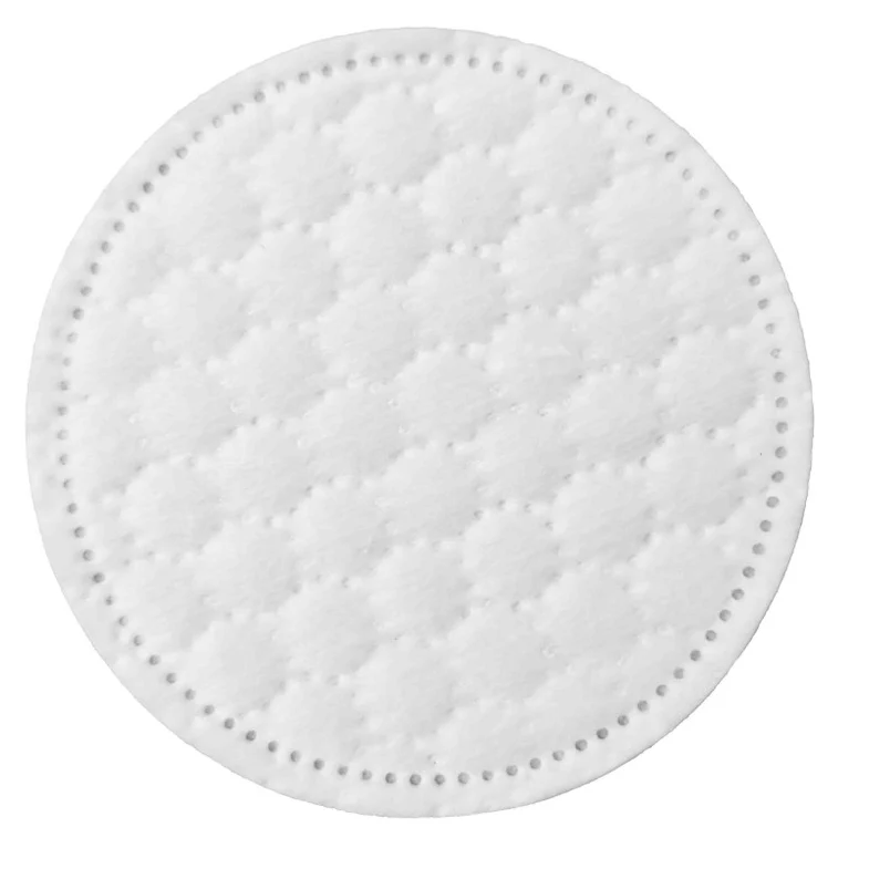 100% Natural Round Cotton Makeup Remover Pads – Stitched Edge & Dual-Sided Texture