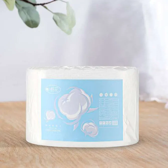 Jumbo Roll Disposable Cotton Tissue – Extra Large 60gsm Spunlace Dry Wipes – Pearl Textured Facial Towels for Salons & Hotels (Bulk Wholesale)