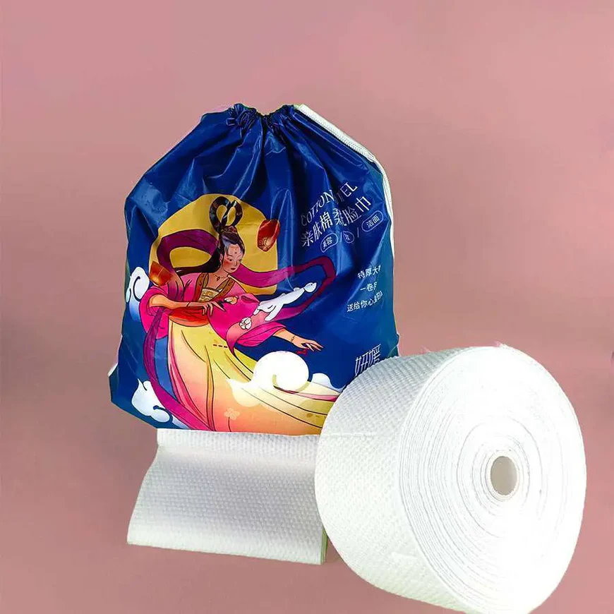 Luxury 90GSM Biodegradable Facial Towel Roll – Extra Thick Compostable Dry Wipes – Customizable Length for Premium Spas (Wholesale)